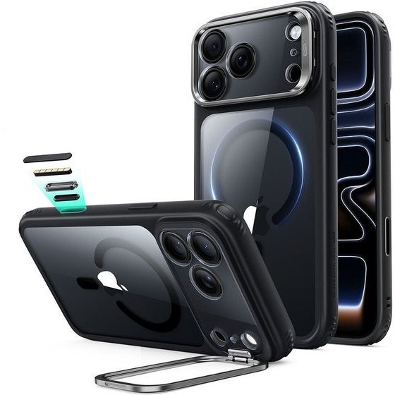 ESR Classic Hybrid Kickstand Magsafe Iphone 17 Pro / 18 Pro CLEAR/BLACK