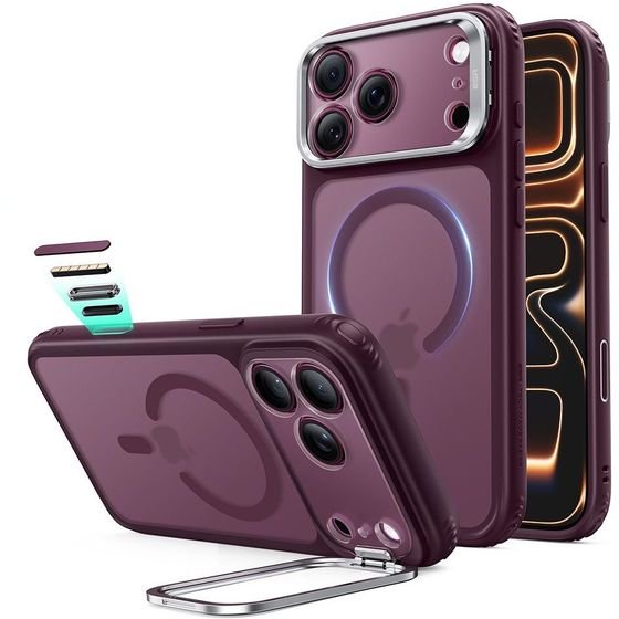 ESR Classic Hybrid Kickstand Magsafe Iphone 17 Pro / 18 Pro Frosted Deep BURGUNDY