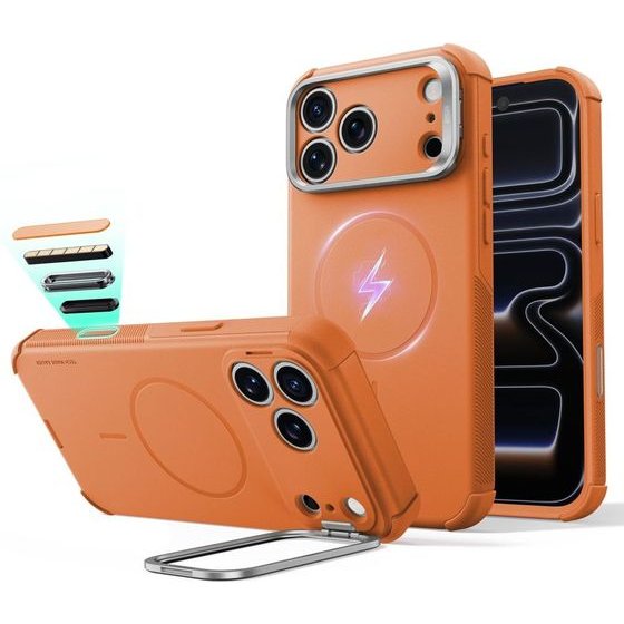 ESR Cyber Tough Kickstand Magsafe Iphone 17 Pro / 18 Pro ORANGE
