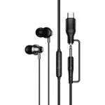 Hoco Wired Earphones With Microphone Jack 3,5 mm/ Usb C M119A black