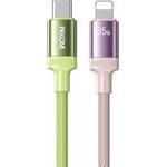 WK ������� �������� WDC-C19 USB-C To Lightning Pd 35W 1.2m ���-������� - (WDC-C19 Pink-Green)