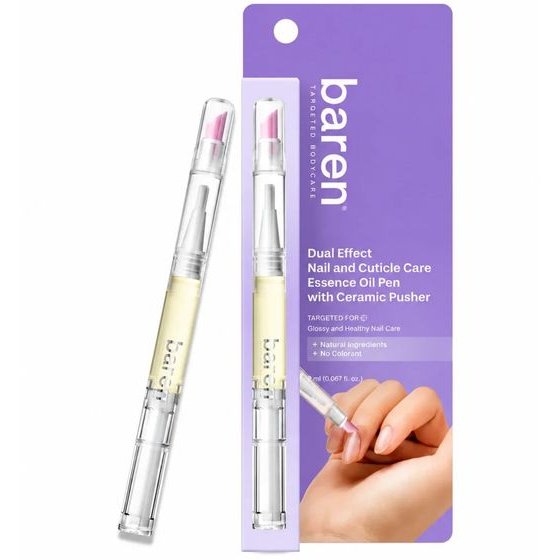 Baren Dual Effect Nail And Cuticle Care Essence Oil Pen - (BAR-04)