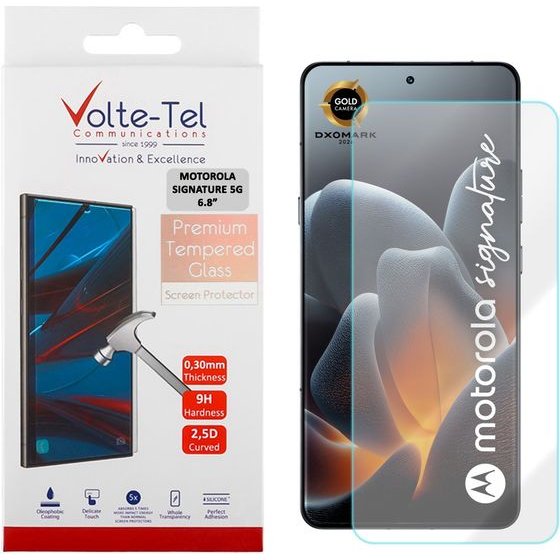 Volte-Tel Tempered Glass Motorola Signature 5G 6.8in 9H 0.30mm 2.5D Full GLUE - (5205308424182)