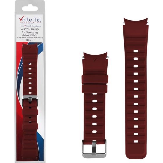 Volte-Tel VT117 ������� �������� ��������� Sport Samsung Watch 6/6 CLASSIC/5/5 PRO/4/4 CLASSIC/3 BURGUNDY - (5205308427534)