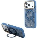 Guess Pu 4G Ring Stand Magsafe Case For Iphone 18 Pro Blue - (GUHMP18L6PS4RSCLB)