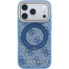 Guess Pu 4G Ring Stand Magsafe Case For Iphone 18 Pro Blue - (GUHMP18L6PS4RSCLB)