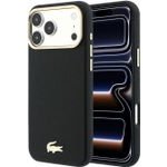 LACOSTE Pu Leather Champs Elysees Gold Logo Magsafe Case For Iphone 18 Pro Black - (LCHMP18L6PSWCEK)