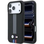 BMW Case M Quadrille Kevlar Anthracite & Tricolor Print Lines Magsafe For Iphone 18 Pro Black - (BMHMP18L25PUKRESK)