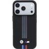 BMW Case M Quadrille Kevlar Anthracite & Tricolor Print Lines Magsafe For Iphone 18 Pro Black - (BMHMP18L25PUKRESK)