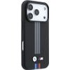 BMW Case M Quadrille Kevlar Anthracite & Tricolor Print Lines Magsafe For Iphone 18 Pro Black - (BMHMP18L25PUKRESK)