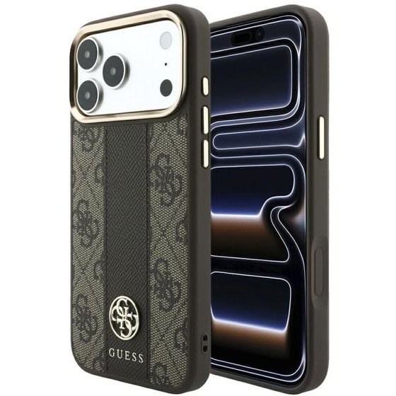Guess 4G With Stripe Round And Classic Logos Magsafe Case For Iphone 18 Pro Max / Iphone 17 Pro Max - (GUHMP18X6P4G4RCW)