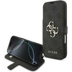 Guess Book 4G Metal Logo Case For Iphone 18 Pro / Iphone 17 Pro Black - (GUBKP18L4GMGGR)