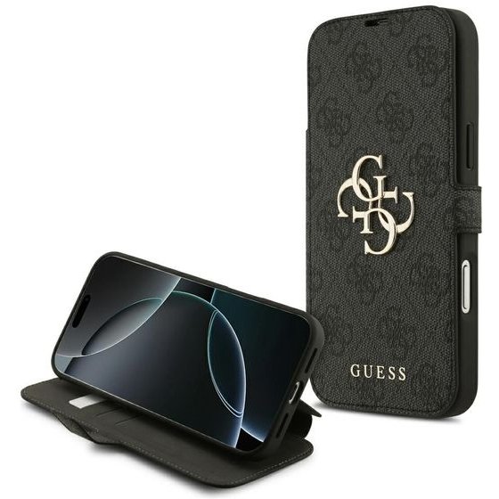 Guess Book 4G Metal Logo Case For Iphone 18 Pro Max / Iphone 17 Pro Max Black - (GUBKP18X4GMGGR)