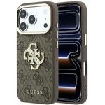 Guess Case 4G & Big Strass Logo For Iphone 18 Pro Max / Iphone 17 Pro Max Brown - (GUHCP18X6P4DSMLW)