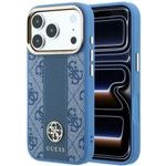 Guess Case 4G With Stripe Round And Classic Logos Magsafe For Iphone 18 Pro / Iphone 17 Pro Blue - (GUHMP18L6P4G4RCB)
