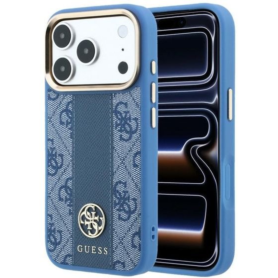 Guess Case 4G With Stripe Round And Classic Logos Magsafe For Iphone 18 Pro Max / Iphone 17 Pro Max - (GUHMP18X6P4G4RCB)