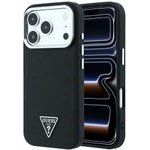 Guess Case Grained Triangle Logo Magsafe For Iphone 18 Pro / 17 Pro Black - (GUHMP18LPGSMTLSK)