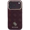 Guess Case Peony 4G Small Logo Magsafe For Iphone 18 Pro / 17 Pro Burgundy - (GUHMP18L6PGS4NPU)