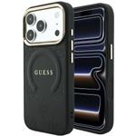 Guess Case Saffiano Peony & Ring Magsafe For Iphone 18 Pro Max / Iphone 17 Pro Max Black - (GUHMP18XPSAMSECK)