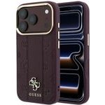 Guess Case Stripe Peony 4G Logo Magsafe For Iphone 18 Pro / 17 Pro Burgundy - (GUHMP18L6PGSU4EU)