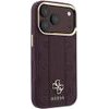 Guess Case Stripe Peony 4G Logo Magsafe For Iphone 18 Pro / 17 Pro Burgundy - (GUHMP18L6PGSU4EU)