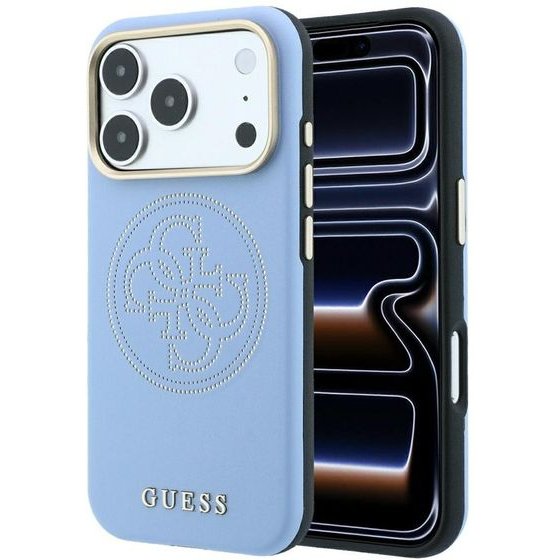Guess Etui Perforated 4G Gold Logo Magsafe Do Iphone 18 Pro Max / 17 Pro Max Jasnoniebieski - (GUHMP18X6PS4SRGB)