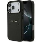Guess Grained Gold Ring Magsafe Case For Iphone 18 Pro / Iphone 17 Pro Black - (GUHMP18LPGHSMMK)