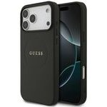 Guess Grained Gold Ring Magsafe Case For Iphone 18 Pro Max / Iphone 17 Pro Max Black - (GUHMP18XPGHSMMK)
