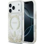 Guess Resin Bottom Glitter Magsafe Case For Iphone 18 Pro / Iphone 17 Pro Gold - (GUHMP18LRGRGED)