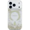 Guess Resin Bottom Glitter Magsafe Case For Iphone 18 Pro / Iphone 17 Pro Gold - (GUHMP18LRGRGED)