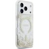 Guess Resin Bottom Glitter Magsafe Case For Iphone 18 Pro / Iphone 17 Pro Gold - (GUHMP18LRGRGED)