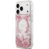 Guess Resin Bottom Glitter Magsafe Case For Iphone 18 Pro / Iphone 17 Pro Pink - (GUHMP18LRGRGEP)
