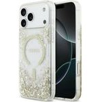 Guess Resin Bottom Glitter Magsafe Case For Iphone 18 Pro Max / Iphone 17 Pro Max Gold - (GUHMP18XRGRGED)
