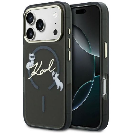 Karl Lagerfeld Script Logo Magsafe Case For Iphone 18 Pro / 17 Pro Black - (KLHMP18L5HKSCAK)