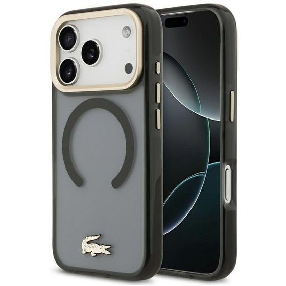 LACOSTE Case Iml Shockproof Gold Logo Magsafe For Iphone 18 Pro / 17 Pro Black - (LCHMP18LUFWAK)