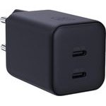 3MK - Wall Charger Hyper - 2x Type-C, Gan Technology, Pd 45W - Black