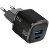 Blue Star Phone Charger Nano Gan Usb C + Usb A QC4.0 Pd 3A 25W VT-331 black