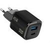 Blue Star Phone Charger Nano Gan Usb C + Usb A QC4.0 Pd 3A 45W VT-334 black