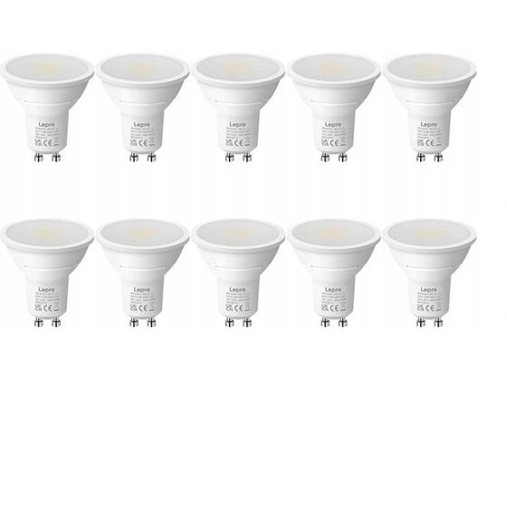 LEPRO ��������� LED GU10, 4,5 W, 345 lm, 6500 K, 100�, 10 ���. - (200081-DW-EU-10)