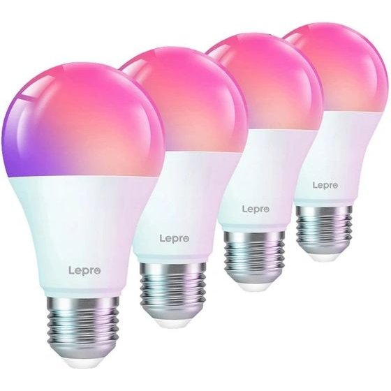 LEPRO ��������� LED E27 �� Wi-Fi, ���������� 4 �������� - (B1-EU-4)