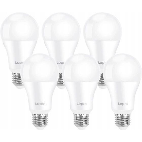 LEPRO ����� LED E27, A60, 13W (100W), 1521 lm, 6500K, 180�, ���������� 6 �������� - (100080-DW-EU-6)