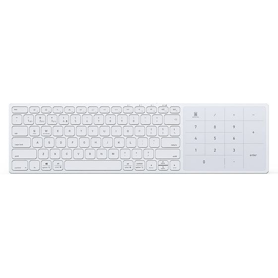 Dux Ducis - Keyboard LK Series - Wireless, Bluetooth 5.0, Universal, USB-C, 500mAh, English Layout - White