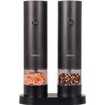 ELDOM BATTERY-Powered Pepper And Salt Grinder Set With STAND, Black - (ZMP5)