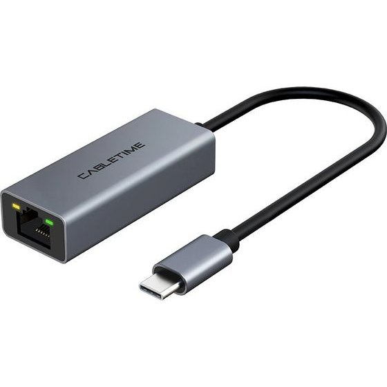 Cabletime ���������� ������� USB-C, 100MBps Ethernet, ���� - (CT-CML100-AG)
