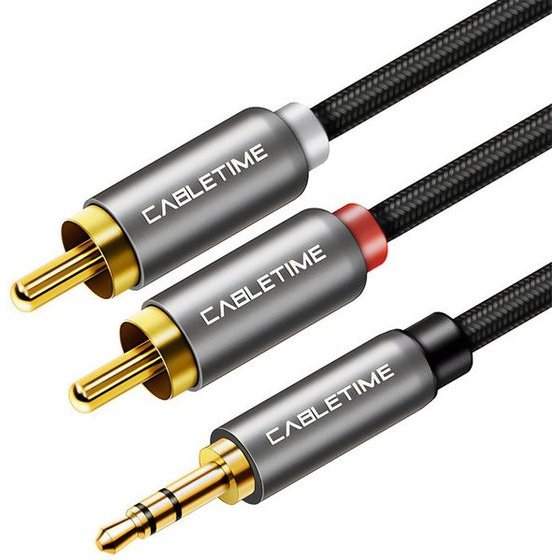 Cabletime ������� ���� 3.5mm �� 2x Rca CT-AV314-P12G, 5m, �����