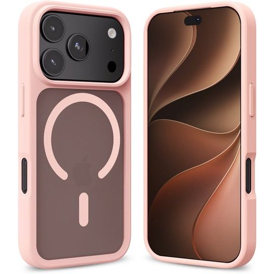 Crong Hybrid Matte Magnetic - Magsafe Case Iphone 18 Pro Max / 17 Pro Max (Pink) - (CRGHMMIP1869PPNK)