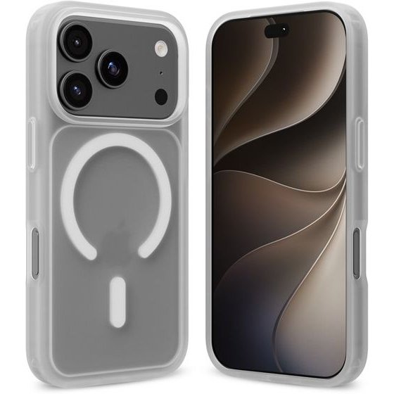 Crong Hybrid Matte Magnetic - Magsafe Case Iphone 18 Pro Max / 17 Pro Max (White) - (CRGHMMIP1869PWHT)