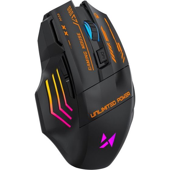 Wozinsky Wireless Optical Gaming Mouse With Built-In Rechargeable Battery 3200 Dpi With Backlight - Black 5907769387937 - (WMGB-1179)