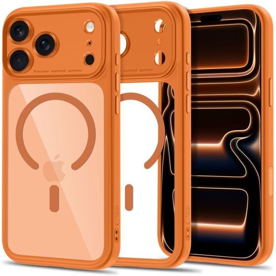 Tech-Protect Magpeak Magsafe Cc Iphone 17 Pro Max / 18 Pro Max Cosmic ORANGE/CLEAR