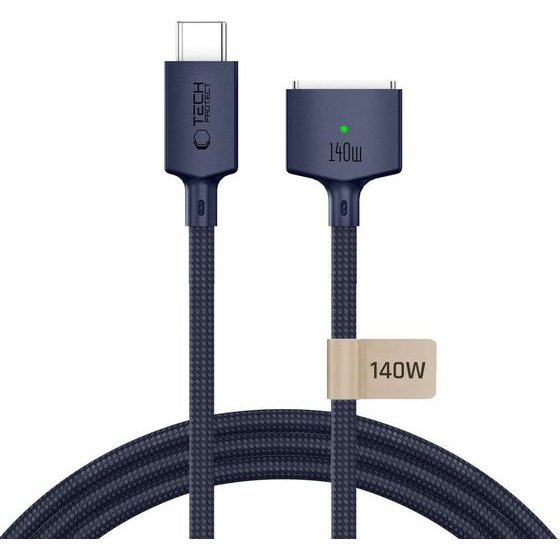 Tech-Protect MMC01 Ultraboost Magnetic Macbook Cable USB-C To Magsafe 3 140W 300CM Midnight BLUE